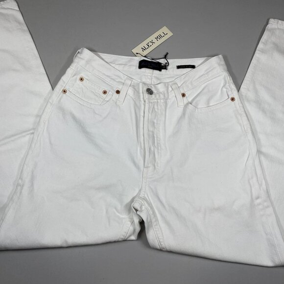 Alex Mill Women’s Jane Mid-Rise Straight-Leg Jeans – White – Size 28 - Picture 1 of 8